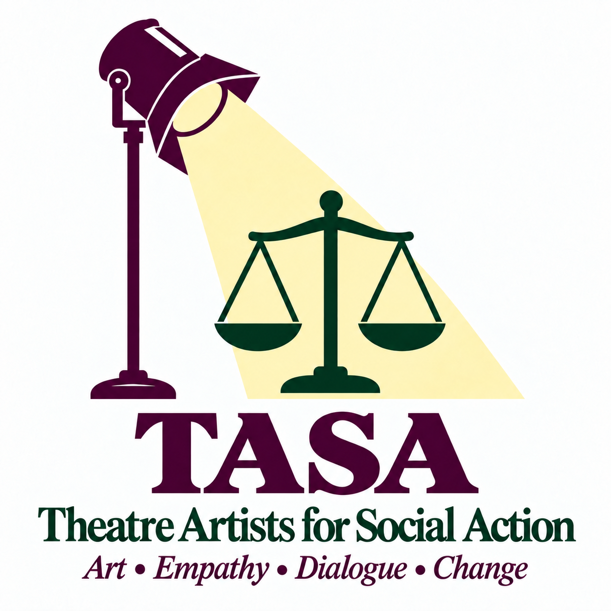 TASA — Theatre Artists for Social Action. Art, Empathy, Dialogue, Change.