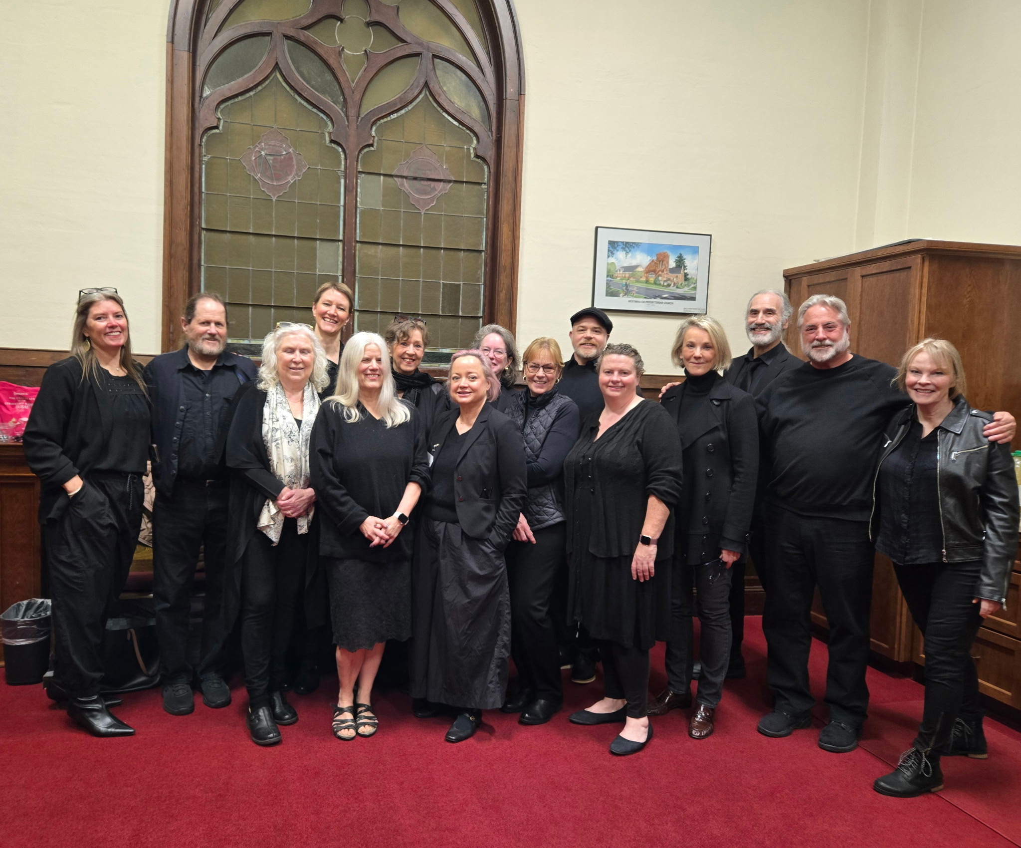 The cast of TASA's Twelve Angry Men gathered after the performance